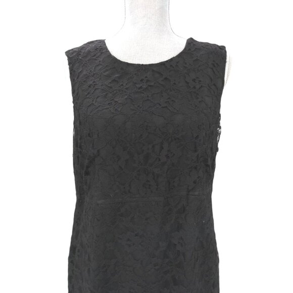 Mimi Maternity Dress Women L Black Lace Sleeveless Keyhole Tie Back Event Dressy - Picture 4 of 9